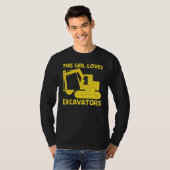 Cool Excavator For Girls Mom Heavy Equipment Opera Tシャツ (正面フル)