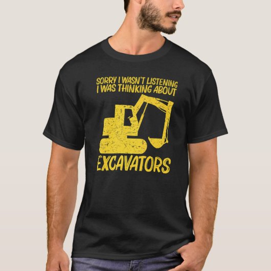 Cool Excavator For Men Women Heavy Equipment Opera Tシャツ (正面)