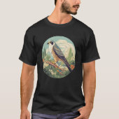 Cool Falconry Bird in Wilderness Tシャツ (正面)