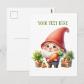 Cool Farmer customizable gnome carrot ポストカード (正面/裏面)