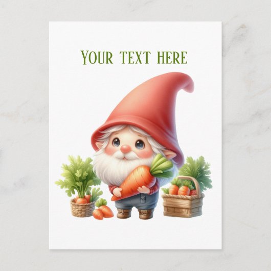 Cool Farmer customizable gnome carrot ポストカード (正面)