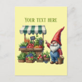 Cool Farmers market gnome customizable ポストカード (正面)