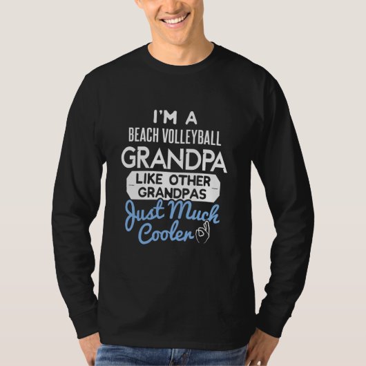 Cool Fathers Day Beach Volleyball Grandpa  Tシャツ (正面)