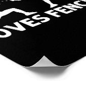 Cool Fencing Gift For Boys Kids Fencer Sport Epee ポスター (角)