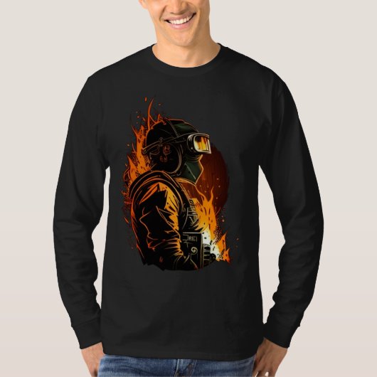Cool Fire Welder Worker Tシャツ (正面)