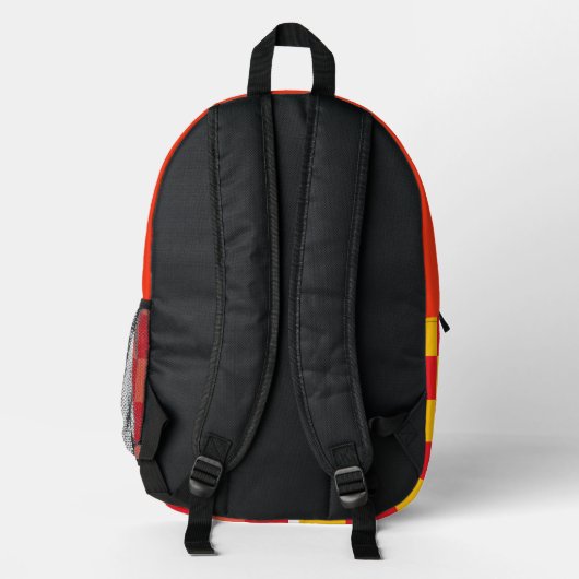 Cool Firefighter & Fox Themed Backpack プリントバックパック (裏面)