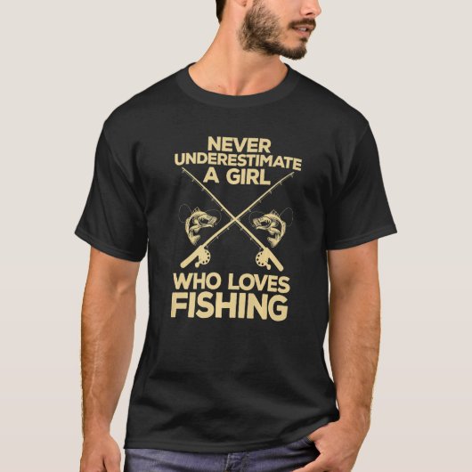 Cool Fishing For Women Girls Fisherman Fish Lure S Tシャツ (正面)