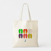 Cool Flipflops beach life monogrammed トートバッグ (裏面)