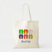 Cool Flipflops beach life monogrammed トートバッグ (正面)