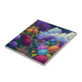 Cool Floral Hydrangeas  Tiles  For Spa-Style Bath タイル (側面)