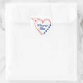 Cool Floral Puerto Rico Heart Illustration スクエアシール (バッグ)