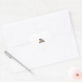 Cool Flying Sloth Believe Funny Motivational Desig ハートシール (封筒)