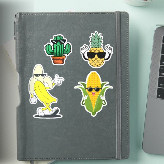 Cool Food Sticker Pack Funny Vinyl Stickers シール