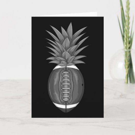 Cool Footbyll Pineapple Funny Kick Byll Fan Athlet カード (正面)