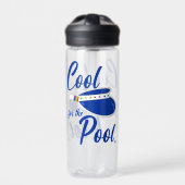 Cool For Pool Fun Summer Visor Art Motto ウォーターボトル (正面)
