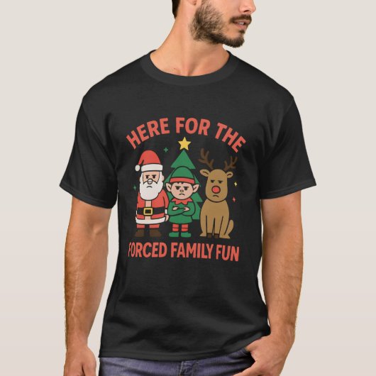 Cool Forced Family Fun Santa Christmas Cheer Tシャツ (正面)