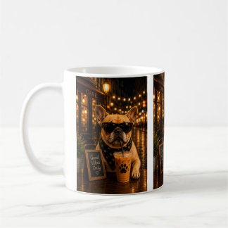 Cool French Bulldog Coffee – “Good Vibes Only” Cut コーヒーマグカップ