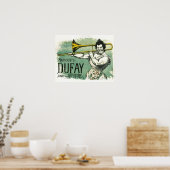 Cool French Vintage Poster with Trombone Player ポスター (キッチン)