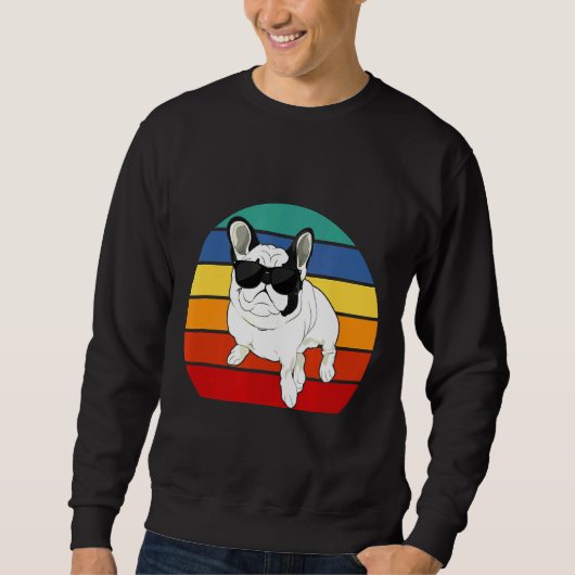 Cool Frenchie Dog French Bulldog スウェットシャツ (正面)