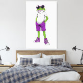 Cool Frog Canvas – Funny Glasses Frog Kids WallArt キャンバスプリント (インサイチュ (寝室))