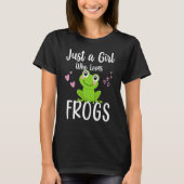 Cool Frog For Women Girls Kids Toad Frog Zookeep Tシャツ (正面)