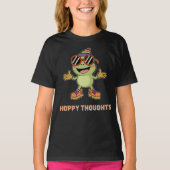 Cool Frog Hoppy Thoughts Cartoon Tシャツ (正面)