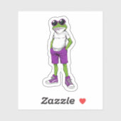 Cool Frog Sticker – Funny Glasses Frog Kids Decal シール (シート)