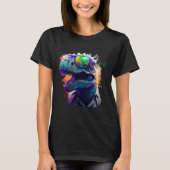 Cool fun dinosaur Rex with sunglasses Tシャツ (正面)