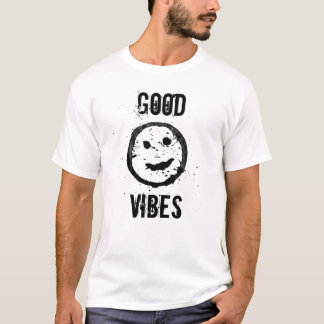 Cool Fun Good vibes Smile face Custom text Tシャツ