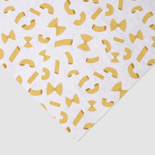 Cool fun pasta macaroni pattern on white 薄葉紙 (詳細)
