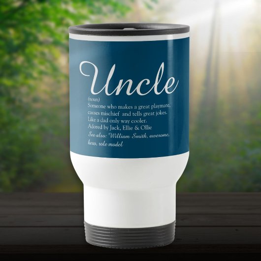 Cool Fun Uncle Definition Quote 青 トラベルマグ