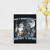 Cool Funny Alpha Wolf Meme Don't Worry Kitten Dadd カード (黄色い花)