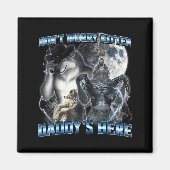 Cool Funny Alpha Wolf Meme Don't Worry Kitten Dadd マグネット (正面)