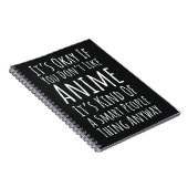 Cool Funny Anime Lover Gifts Japan Japanese Humor ノートブック (右側)