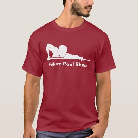 Cool Funny Future Pool Shark Billiards Tshirt Tシャツ (正面)