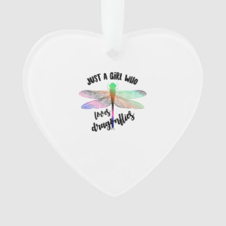 Cool Funny Just A Girl Who Loves Dragonflies Shirt オーナメント