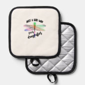 Cool Funny Just A Girl Who Loves Dragonflies Shirt 鍋敷き (正面/裏面)