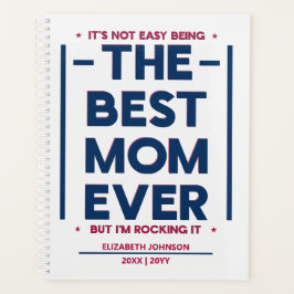 Cool Funny Modern American Best Mom Name プランナー手帳