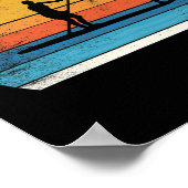 Cool Funny Stand Up Paddle Board Dog Sup Paddling  ポスター (角)