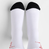 Cool Funny White Red Christmas Socks ソックス (上部)