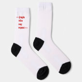 Cool Funny White Red Christmas Socks ソックス (右)