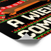 Cool Funny Wiener Dog Christmas Dachshund Holiday ポスター (角)