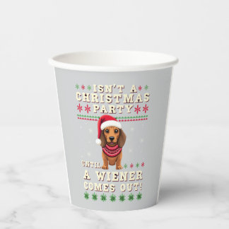 Cool Funny Wiener Dog Christmas Dachshund Holiday  紙コップ