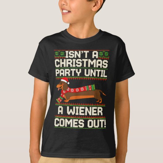 Cool Funny Wiener Dog Christmas Dachshund Holiday  Tシャツ (正面)