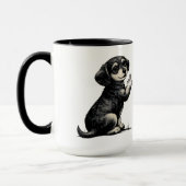 Cool funy dog Mug マグカップ (左)