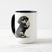 Cool funy dog Mug マグカップ (正面左)