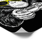 Cool Gamer Monkey With Controller Funny Gaming Vid ポスター (角)