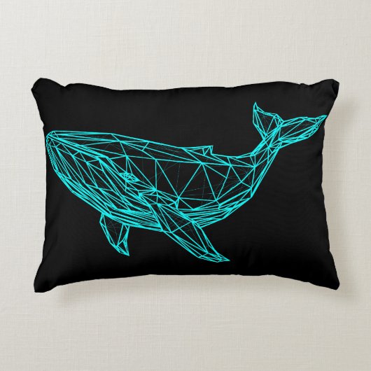 Cool Gamer Whale Accent Pillow アクセントクッション (正面)