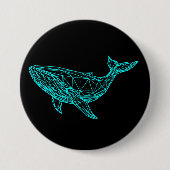 Cool Gamer Whale Button 缶バッジ (正面)