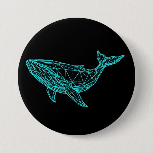 Cool Gamer Whale Button 缶バッジ (正面)